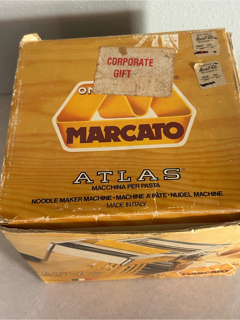 VTG Marcato Atlas 150 mm Pasta Machine Noodle Maker Made in Italy with Box - Picture 12 of 16